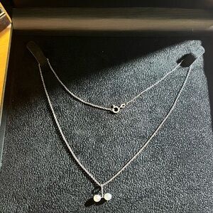 Elegant 925 Silver Necklace with Pearl Accents
